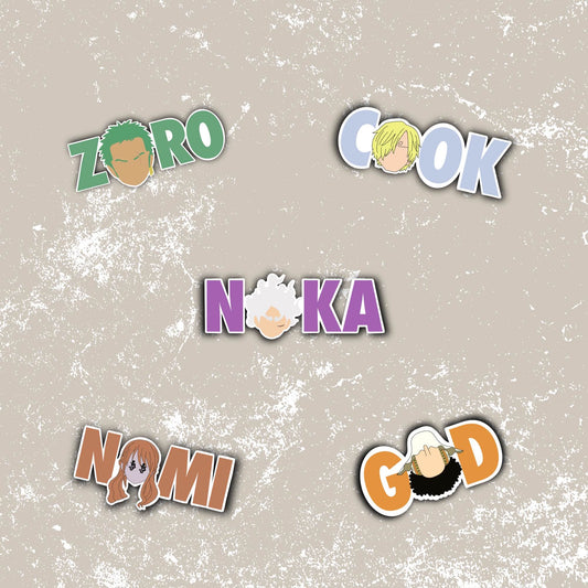 Straw Hat Name Sticker Pack